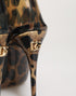 Dolce & Gabbana Leopard Print PVC Pointed Toe Boots Shoes